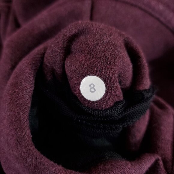 *FLAWS* Lululemon Size 8 Heathered Bordeaux Drama Pleat to Street Bomber Jacket - Picture 14 of 16